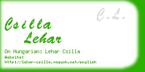 csilla lehar business card
